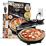 PIEZANO XL 14 Inch Extra Large Crispy Crust Pizza Oven – Family Sized Electric Pizza Oven Indoor Countertop Maker with Stone Heats up to 800˚F for Stone Baked Pizzeria Style at Home