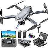 GPS Drone with 4K Camera for Adults, Foldable RC Quadcopter with 1640ft Range Video Transmission, 3-Axis Gimbal, 46 Mins Flight Time, Auto Return, Follow Me, Circle Fly, Waypoint Fly, Gesture Control