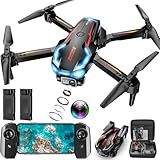 Drone with Camera for Adults, 2K HD FPV Drones with Upgrade Altitude Hold, One-Key Take Off/Landing, Speed Adjustment, Headless Mode, 2 Batteries, Toys Gifts for Teen Boys Girls, Beginner