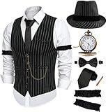 ZeroShop Halloween 1920s Mens Costume Gomez Addams Family Roaring 20s Gangster Mobster Outfit,TMTY,XXL