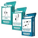 3 Pack - Exercise Cards - Yoga Poses Volume 1 & 2 + Bodyweight Exercises - Yoga Positions and Body Weight Workout Fitness Cards - 2.5" x 3.5"
