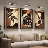 Large Framed 3D Wood Boho Tropical Wall Decor for Living Room, 24x36 Inch