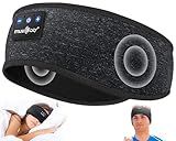 MUSICOZY Sleep Headphones Bluetooth 5.4 Headband, Wireless Earphones Music Sleep Earbuds Sleeping Eye Mask with HD Stereo Speakers for Workout Running Travel Yoga, Ideal Gifts for Men Women Mom Dad