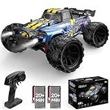 1:16 Scale RC Cars for Adult, Remote Control Car Fast 40KPH Hobby RC Cars for Boys Age 8+, 4x4 All Terrain Off-Road RC Truck for Kids with 2.4 GHz Remote Control 2 Rechargeable Batteries