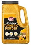 Spicy World Turmeric Powder 5 LB Jar – Gluten Free, Bulk Turmeric with Curcumin, Ground Haldi Spice for Cooking, Pure Curcuma Longa, Non-GMO