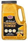 Spicy World Turmeric Powder 5 LB Jar – Gluten Free, Bulk Turmeric with Curcumin, Ground Haldi Spice for Cooking, Pure Curcuma Longa, Non-GMO