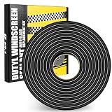 Butyl Rubber Tape Headlight Glue Sealant Rope 14.8Ft Diameter 9mm Putty Foam Strip Caulk Sealer for Automotive (Car RV Truck Marine) Window Door Windshield Sealing - Black, 1 Roll