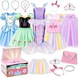 Meland Princess Dress Up Trunk for Girls 3-8, Toys Gift Set for Holidays