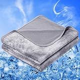 inhand Cooling Blanket Queen Size for Hot Sleepers (90"x90", Gray)