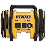 DEWALT Tire Inflator Portable Air Compressor 20V MAX, Car Air Pump with Automatic Shut Off, LED Light, Tool Only (DCC020IB)