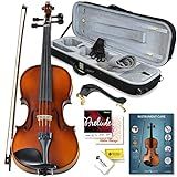 Bunnel Pupil Violin Outfit 4/4 Full Size Clearance By Kennedy Violins - Carrying Case and Accessories Included - Solid Maple Wood and Ebony Fittings RB300