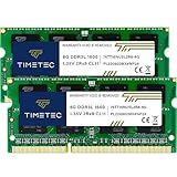 Timetec Premium 16GB KIT(2x8GB) DDR3L/DDR3 1600MHz(DDR3L-1600) PC3L-12800 Non-ECC Unbuffered 1.35V/1.5V CL11 2Rx8 Dual Rank 204 Pin SODIMM Laptop Notebook RAM