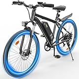 Flydone Electric Mountain Bike for Adults 750W Peak 55 Miles+ 20MPH Adult Electric Bicycles 26" Ebikes for Road Sand Mountain (Classic, Black)