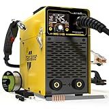 haxiaoer 145A MIG Welder, 110V Flux Core MIG Welder Machine, 3-in-1 MIG/Lift TIG/Stick, IGBT Inverter with Digital Display, Portable for Gasless Welding