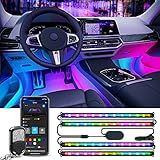 Govee Car Lights, Smart RGBIC Interior Car Lights with APP, Remote Control, LED Lights for Decor, DIY Mode and Multiple Scene Options, 2 Lines Design 72 LED Lights