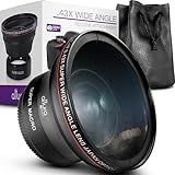 Altura Photo 58MM 0.43x HD Wide Angle Lens with Macro - Attaches to 58MM Filter Thread (Not Camera Body) - DSLR Accessories for Canon Rebel T7, T7i, T8i, T6i, T6s, T6, SL2, SL3, EOS 70D, 77D, 80D, 90D
