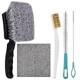 Larbeti 5P Bird Bath Brush Kit, Hard Silk Bristle Bird Bath Cleaner Brush