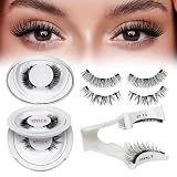 QUEWEL Magnetic Eyelashes Reusable Magnetic Eyelashes with Applicator(A11)