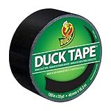 Duck Brand 1265013 Color Duct Tape, Single Roll, Black