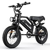 VDL Electric Bike for Adult, Mountain Bike with Wider Seat, 500W Motor with Removable Battery, 20MPH, UP to 35 Miles, Fat Tire Electric Bike, Teenagers ebike for Leisure Riding&Commuting