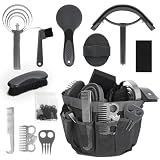 inoreal Horse Grooming Kit 12 Pieces Set – Complete Horse Brushes & Care Supplies Set with Organizer Tote Bag, Equine Coat Grooming Tools, Tack Room Equipment & Gifts for Horse Owners & Lovers