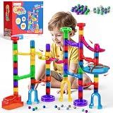 MaxTronic Marble Run Kit for Kids,Upgrade Marble Maze Kit 16mm Marbles 109pcs Building Blocks STEM Learning Toys Christmas Birthday Gift for Kids Aged 3-12