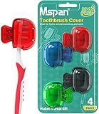 Mspan Toothbrush Head Cover Cap: Toothbrush Protector Brush Pod Case Protective Plastic Clip Bathroom Cool Stuff for Household Travel