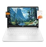 HP 14" Ultra-Light Laptop for Student & Home (1-Year Office 365, Intel Celeron N4500, 4GB RAM, 64GB eMMC + 64GB SD Card), 12-Hr Long Battery Life, Webcam, Fast Charge, Wi-Fi 6, Win 11 Home in S, White