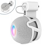 CUHIOY Wall Mount Holder for Homepod Mini, Plug Mount with Cord Management, No Messy Wires or Screws, Perfect Space-Saving Accessories for HomePod Mini (White, 1 Pack)