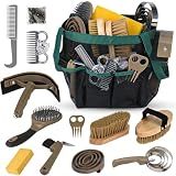 TERPUP Horse Grooming Kit 13 Piece, Horse Brushes for Grooming Supplies Set with Organizer Bag, Horse Brush & Curry Comb for Effective Cleaning, Gift for Horses Riders Beginners