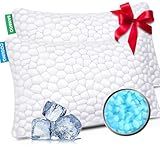 SUPA MODERN Cooling Pillow Queen Size Set of 2, CertiPUR-US Shredded Memory Foam Pillows for Sleeping, Cool Bed Pillows for Hot Sleepers, Adjustable Firm Pillow for Side,Back,Stomach Sleepers