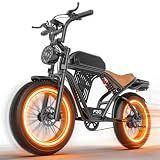 ASKGO Electric Bike for Adults, Peak 2500W Motor Retro E Bike, 32MPH/100 Miles, 48V 20Ah Removable Battery, Keyless Smart Access, 20"x4" Fat Tires, Full Suspension, Off-Road Ebike for City Commuting