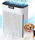 Air Purifiers for Home Large Room 2000 Ft² with Washable Filters, MOOKA H13 HEPA Filter Pet Air Purifier for Bedroom with Fragrance, Air Cleaner for Smoke Dust Pollen Pets Hair Odor, KJ190L White