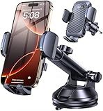 Romuto Phone Holders for Your Car Phone Holder Mount【Super Suction】Cell Phone Mount for Car Accessories for Women Men Dashboard/Windshield/Vent Truck Stand Wall Mounts for iPhone 17 Pro Max 16 Samsung