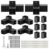 Pergola Kit, Pergola Bracket kit for 4"x 4" (Actual 3.5" X 3.5") Lumber, DIY Pergolas Brackets with 3-Way & 4-Way Corner Bracket, Gazebo Brackets Kits for Gardens, Pergolas, Courtyard (12 pc)