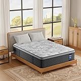 Nedersal Full Mattress,12 Inch Hybrid Mattress with Gel Memory Foam, Individually Pocket Innerspring Top Mattresses,5 Coils Strong Edge Support, Used for Motion Isolation,100 Night Trial.