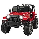 Best Choice Products Jumbo 12V Kids Electric Vehicle Toy Ride On Car with Parent Remote Control for Toddlers, Seat Harness, 65 lb Weight Capacity, Spring Suspension, 3.7 MPH Max Speed - Red