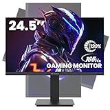 CRUA 24.5Inch Gaming Monitor 144Hz/165Hz, FHD(1920x1080P) 120% sRGB Computer Monitor, Height/Pivot/Swivel/Tilt Adjustable Vertical Monitor, Support FreeSync, DP,HDMI, Wall Mount (75mmX75mm)