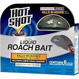 Hot Shot Ultra Liquid Roach Bait 6 Count, Kills In Hours, 1 Pack