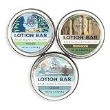 Avital's Apiaries National Parks Lotion Bar Gift Set (3-Pack) Solid Beeswax Moisturizer with Shea Butter & Mango Butter Travel-Friendly, Plastic-Free Skincare Inspired by Acadia, Glacier & Redwood