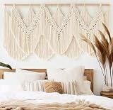 Macrame Wall Hanging Wedding Hanger Tassel Knotting Boho Decor 47"W*25"L