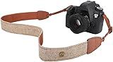 MoKo Camera Strap, Premuim Cotton Canvas Braided Adjustable Universal Sling Shoulder Neck Belt for All DSLR Digital Camera Canon, Fuji, Nikon, Olympus, Panasonic, Pentax, Sony - Khaki