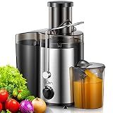 QCen Juicer Machine 500W Centrifugal Juicer with Extra Wide Feed Chute