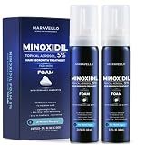 5% Minoxidil Foam for Men, Hair Regrowth Treatment for the Top of the Scalp, Topical Aerosol with Rosemary, Biotin & Caffeine, 2 Bottles - 2 fl oz Each (2-Month Supply)