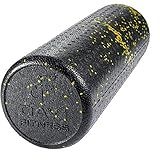 Day 1 Fitness High Density Muscle Foam Rollers - Sports Massage Rollers for Stretching, Physical Therapy, Deep Tissue, Myofascial Release - Ideal for Exercise and Pain Relief - Speckled Yellow, 18”