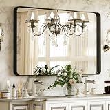 VooBang Bathroom Mirror 24"x32", Black Gorgeous Deep Frame Wall Mirror