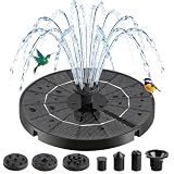 FYDGTPI 3.5W Solar Fountain with 6-in-1 Spray Nozzles & 4 Fixed Rods