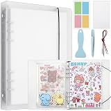 SUNEZLGO Reusable Sticker Album with 100 Sheets, Collecting Book with Pockets, A5