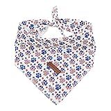 Lionheart American Bandana 1 Pack: Soft Dog Scarf, Washable Adjustable Square Dog Bandanas for Medium, Large Dogs