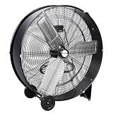 BILT HARD 13000 CFM 30" High Velocity Drum Fan, 2-Speed Heavy Duty Industrial Shop Fan for Garage, Warehouse, Workshop, Commercial, Factory and Basement, UL Listed, Yellow